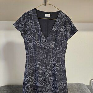 Aritzia Wilfred Nazaire Dress in Black White Print Size 4
